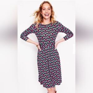 Boden Amelie Long Sleeve Dress With Pockets, Size 8L